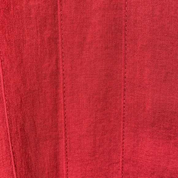 DE TAILLE RED POLYESTER SHIRT JACKET SZ M - Picture 6 of 13